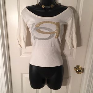Bebe stretchy 3/4 sleeve sweater